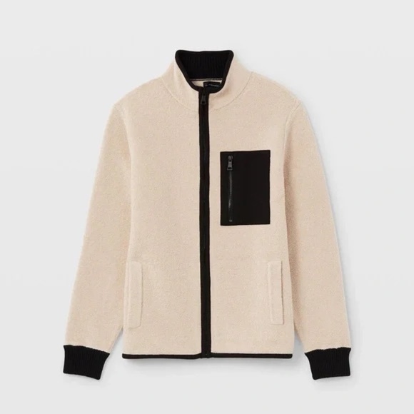 Stylish Club Monaco Bouclé Bomber Jacket - Picture 3 of 11